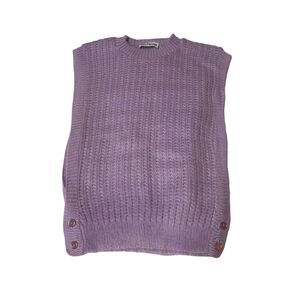 Vintage Adele Sweater Vest XS? Pastel Purple Button Sides